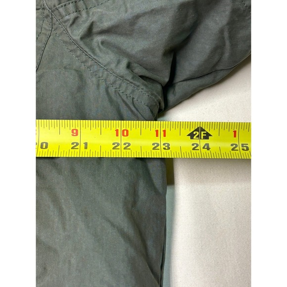 LL Bean Womens Parka Jacket Hooded Faux Fur Lined Olive Green Size Large - Picture 8 of 9